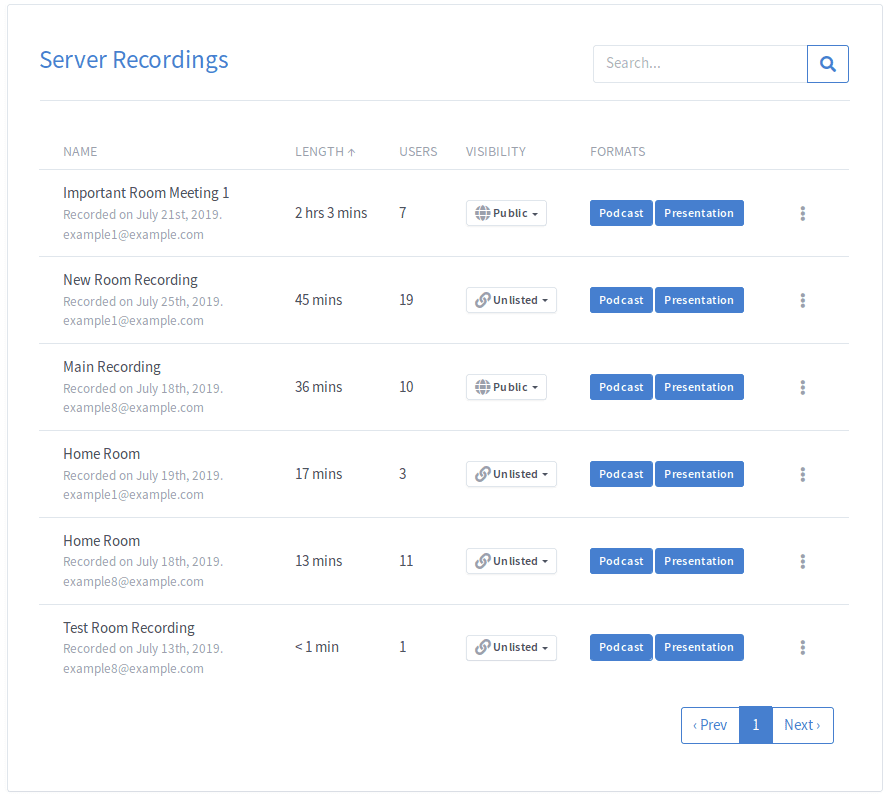Greenlight Administrator Server Recs Sort